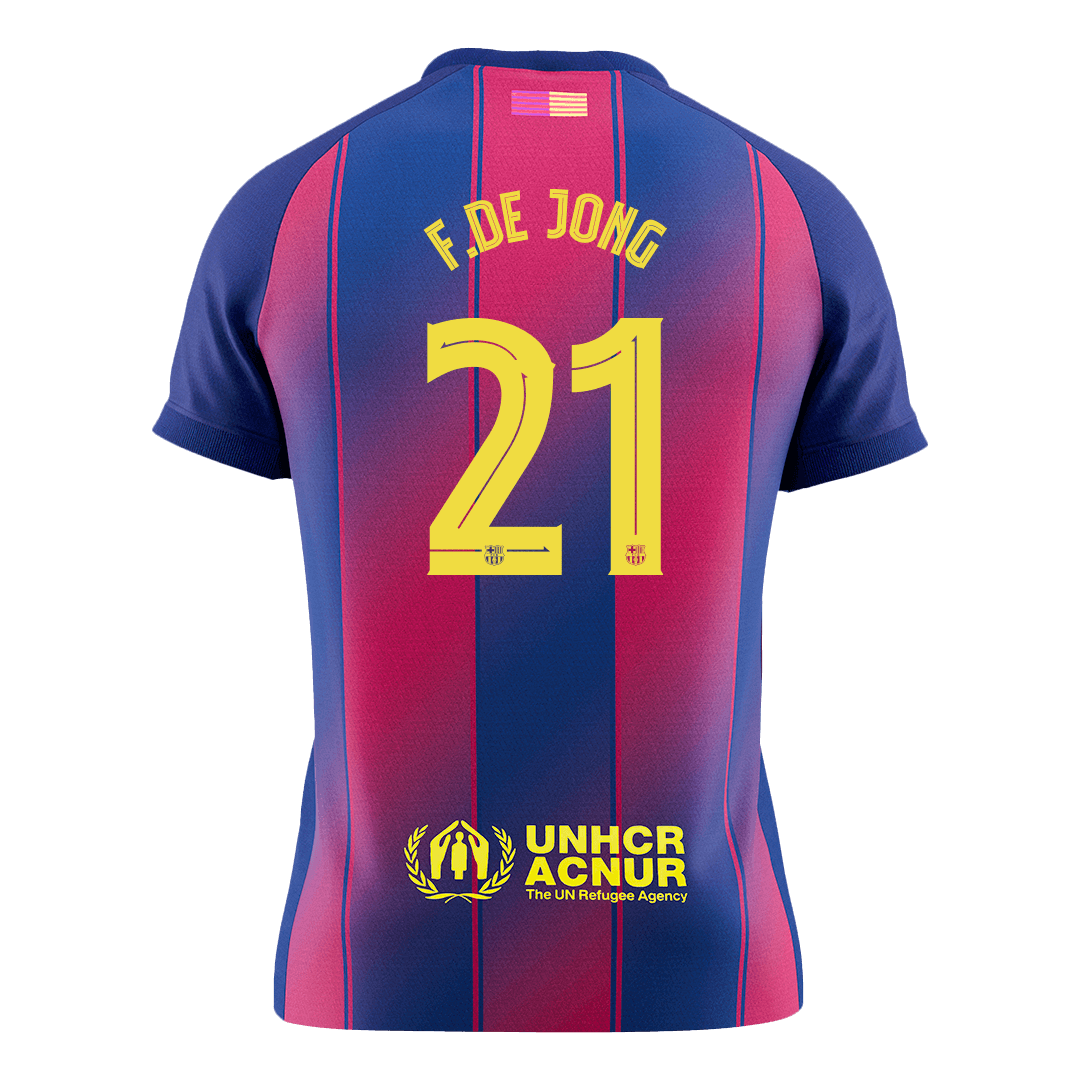 F.DE JONG #21 バルサ Home ユニフォーム 2025/26 - UCL - 高品質