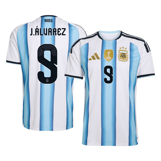 J.ÁLVAREZ #9 アルゼンチン Home ユニフォーム - サッカーW杯 2026