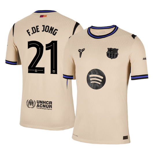 F.DE JONG #21 バルサ Away 2025/26 オーセンティックユニフォーム - UCL