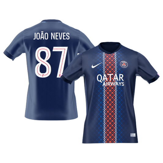 JOÃO NEVES #87 PSG Home ユニフォーム 2025/26 - 高品質