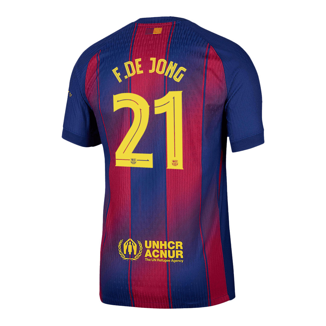 F.DE JONG #21 バルサ Home 2025/26 オーセンティックユニフォーム - UCL