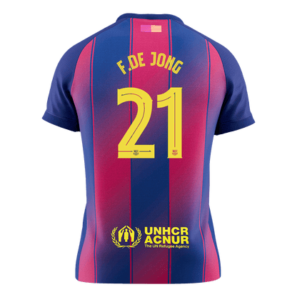 F.DE JONG #21 バルサ Home ユニフォーム 2025/26 - UCL - 高品質