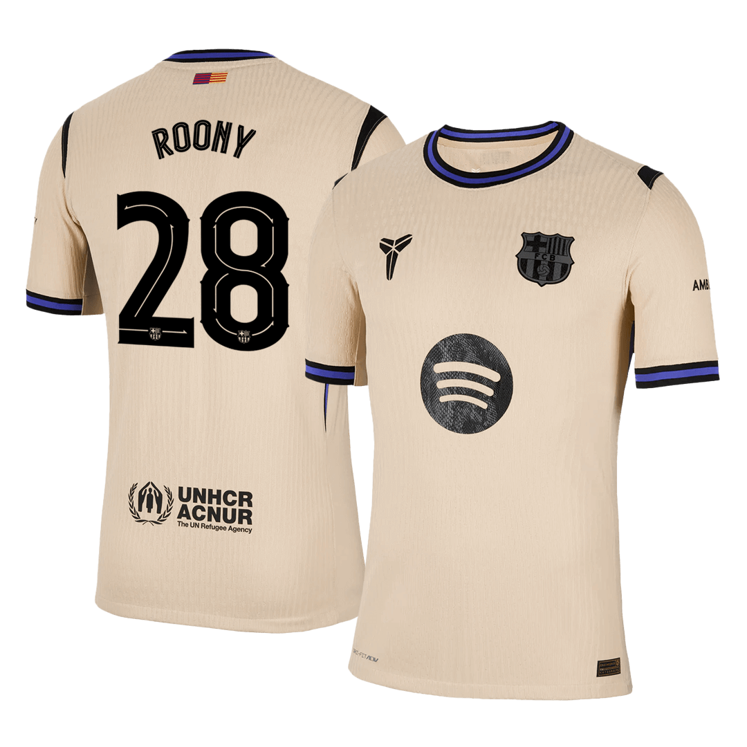 ROONY #28 バルサ Away 2025/26 オーセンティックユニフォーム - UCL
