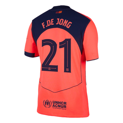 F.DE JONG #21 バルサ 3rd 2025/26 オーセンティックユニフォーム - UCL