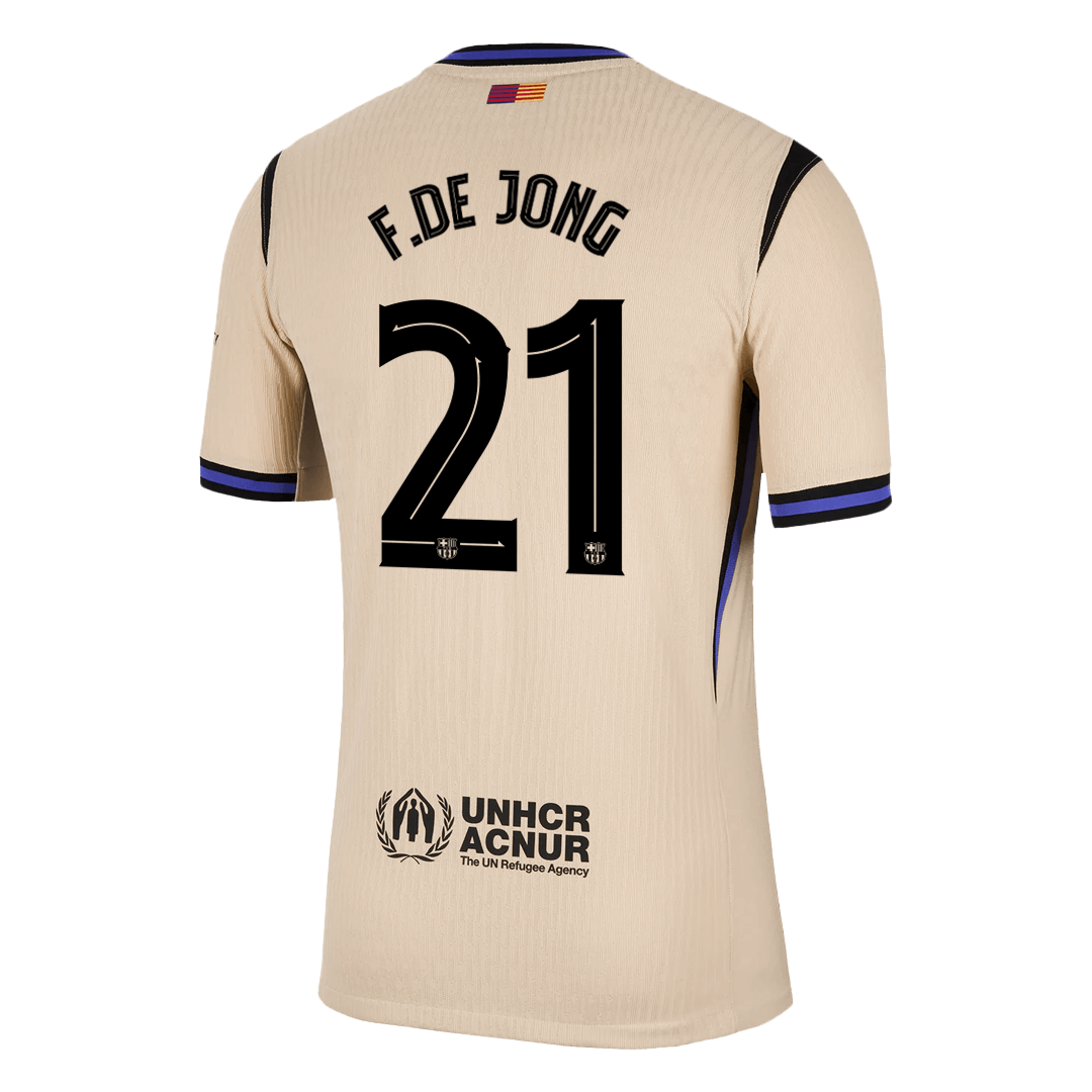 F.DE JONG #21 バルサ Away 2025/26 オーセンティックユニフォーム - UCL